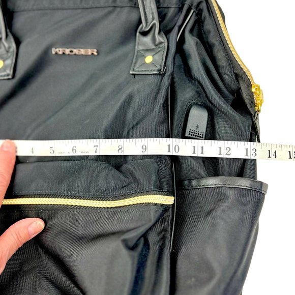 Kroser Laptop Backpack USB Charging Port Multi Pockets Travel School Black Nylon - Picture 13 of 16